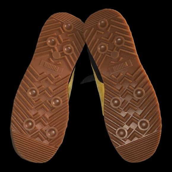 PUMA Roma Gents PS Black/Yellow Suede Youth Size 3C 367218 NWB