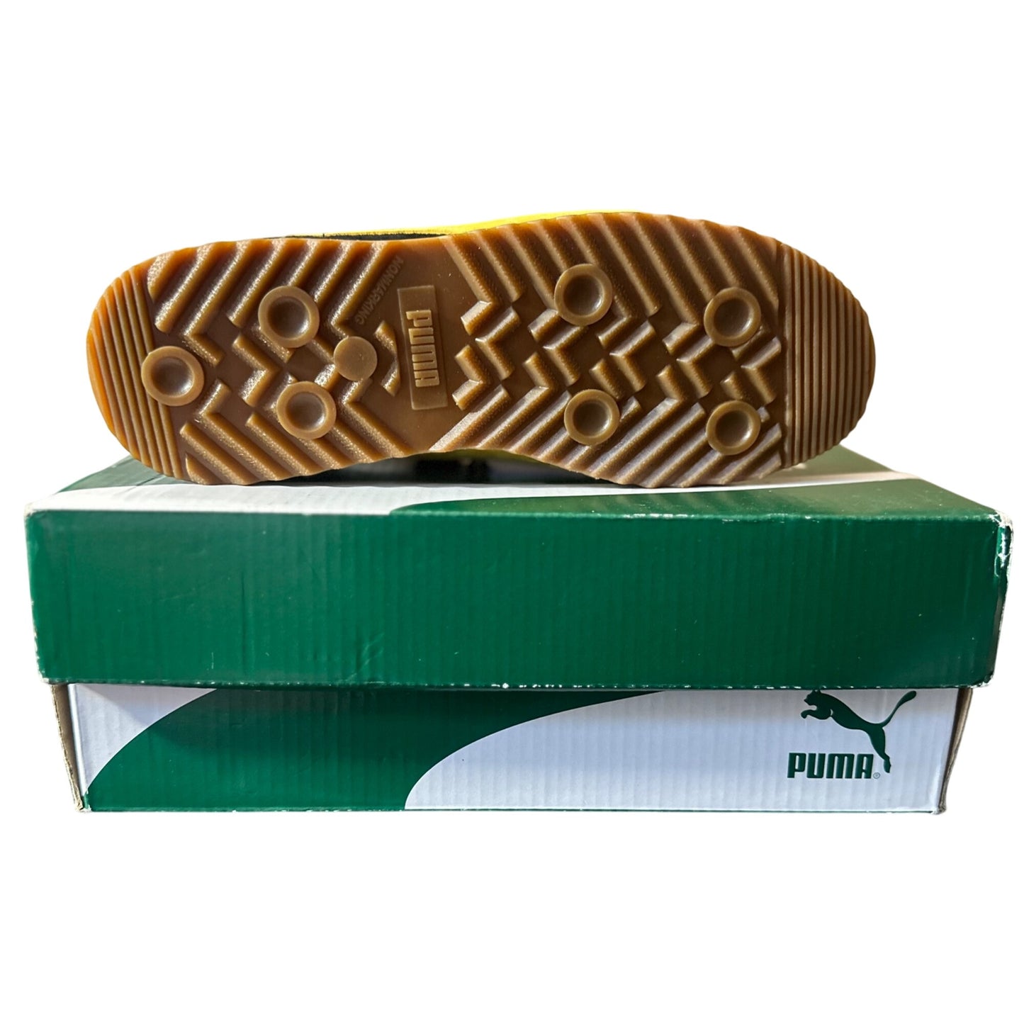 PUMA Roma Gents PS Black/Yellow Suede Youth Size 3C 367218 NWB