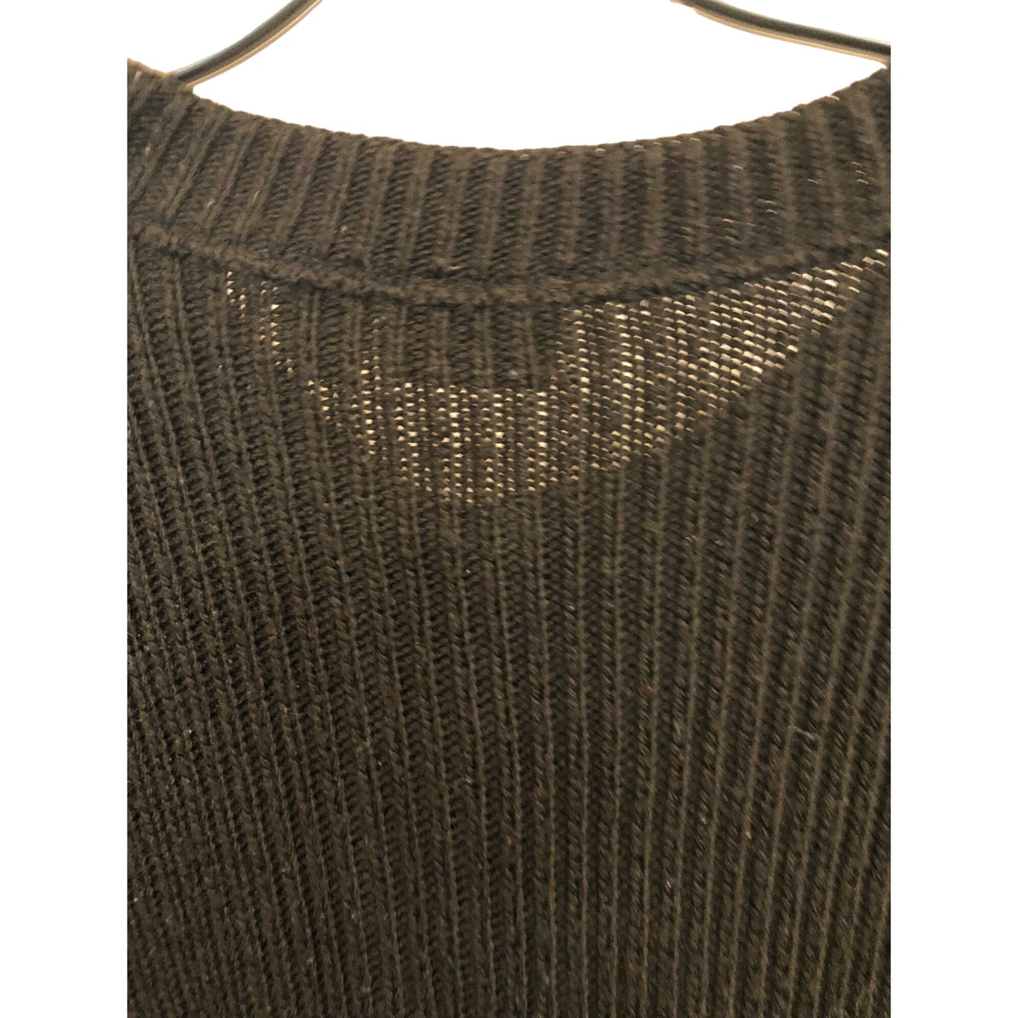 Kim Rogers Black 3 Big Front Buttons 3/4 Bell Sleeves Sweater Cardigan Pre-Owned Size L