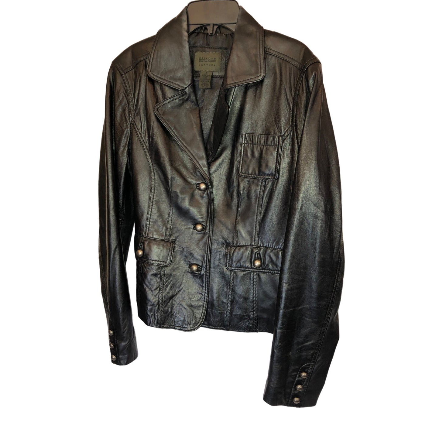 Uniform John Paul Richard Women's Black Genuine Leather Jacket Pre-Owned Size S