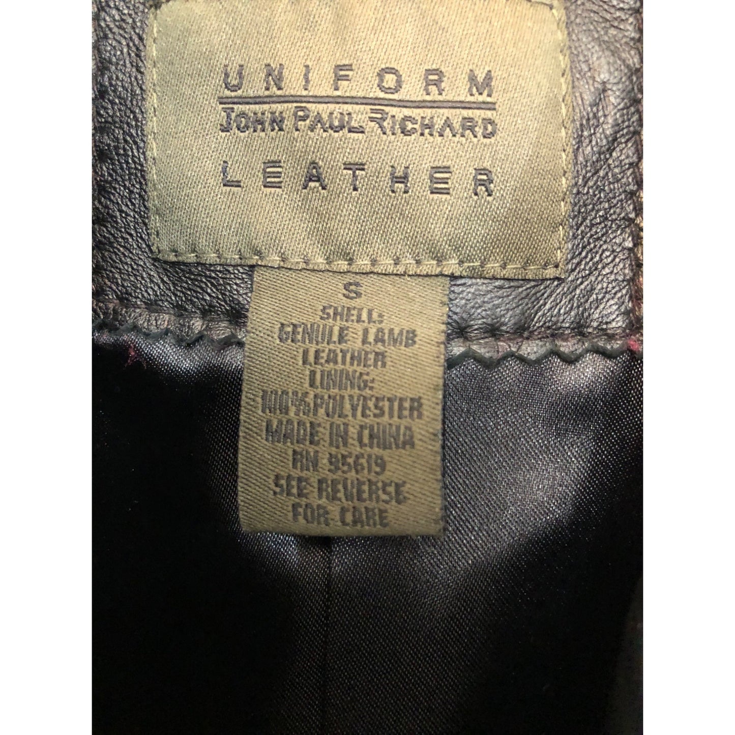 Uniform John Paul Richard Women's Black Genuine Leather Jacket Pre-Owned Size S