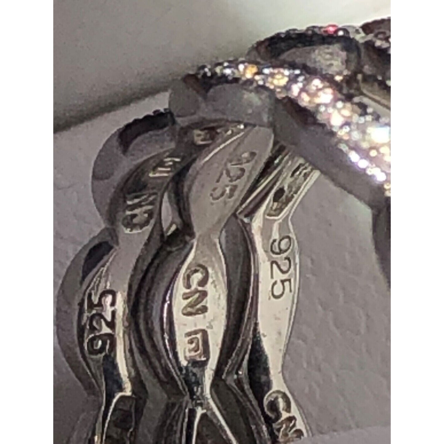 Sofia B. Women's Sterling Silver Created Ruby 3-Ring Set - White - Variety Sales Etc.