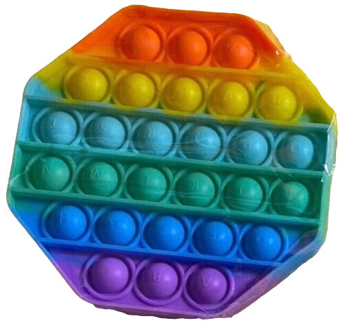 Rainbow Push Bubble Pop Stress Relieving Toy - Variety Sales Etc.