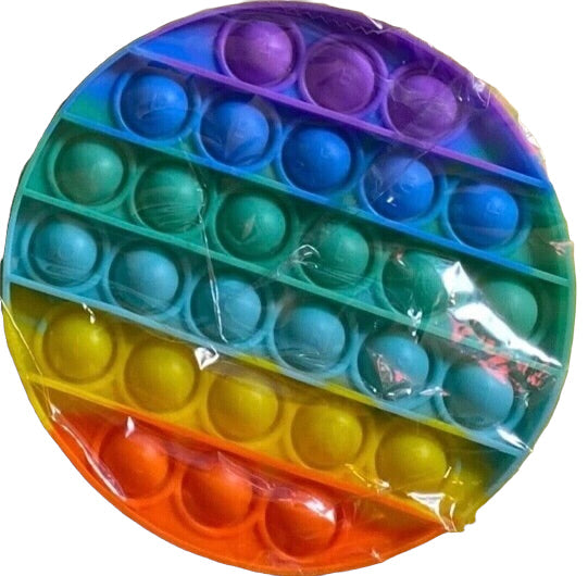 Rainbow Push Bubble Pop Stress Relieving Toy - Variety Sales Etc.