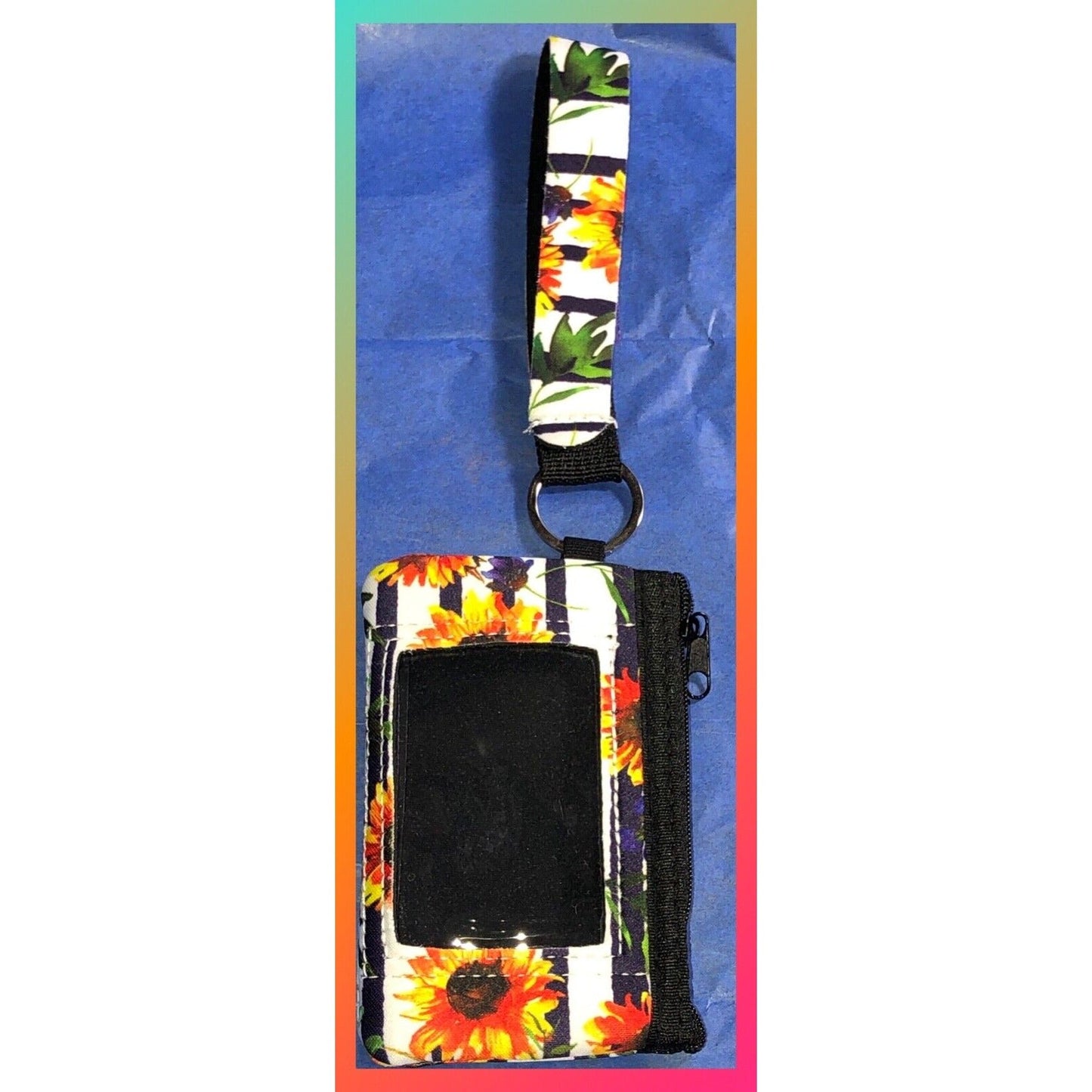 Neoprene ID Wristlet Keychain Coin Purse/Clutch - Variety Sales Etc.