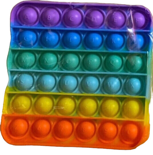 Rainbow Push Bubble Pop Stress Relieving Toy - Variety Sales Etc.