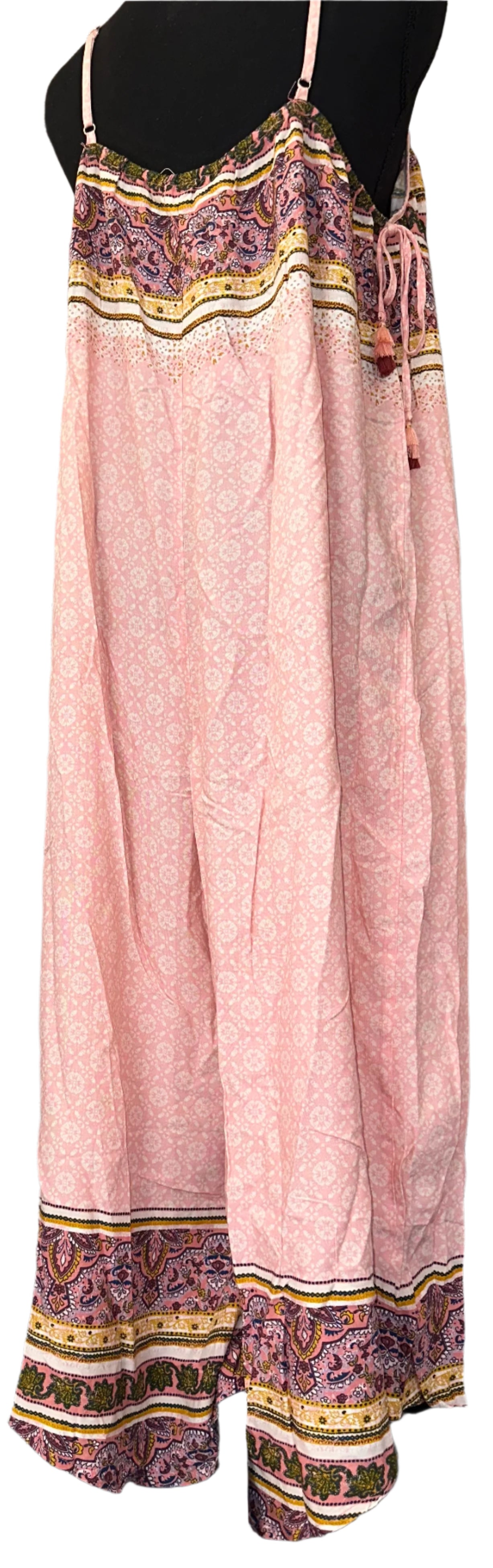 Eyeshadow Junior's Spaghetti Strap Button Sack Jumpsuit Size XL NWT