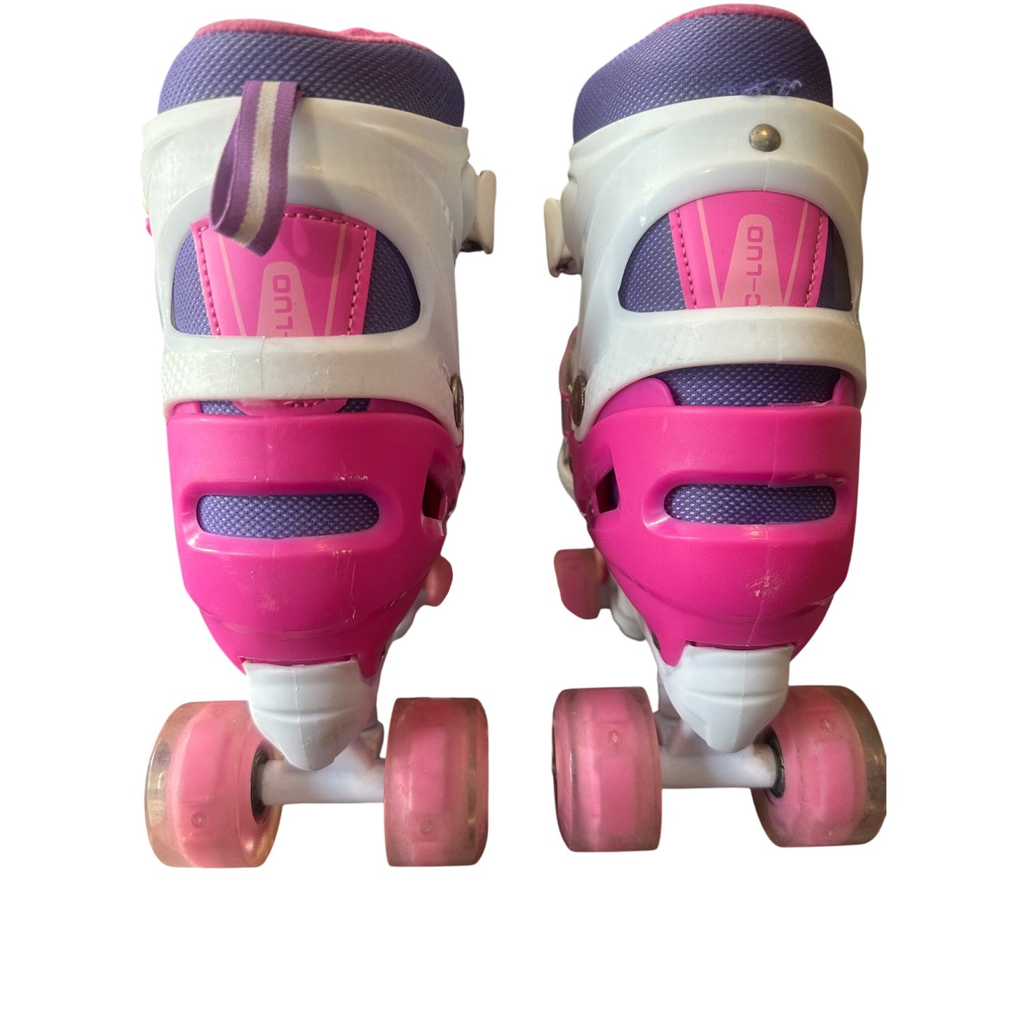 Sowume Adjustable Girl's Roller Skates, Light Up Colorful Wheels, Medium-(13-3 US)-Pre-Owned