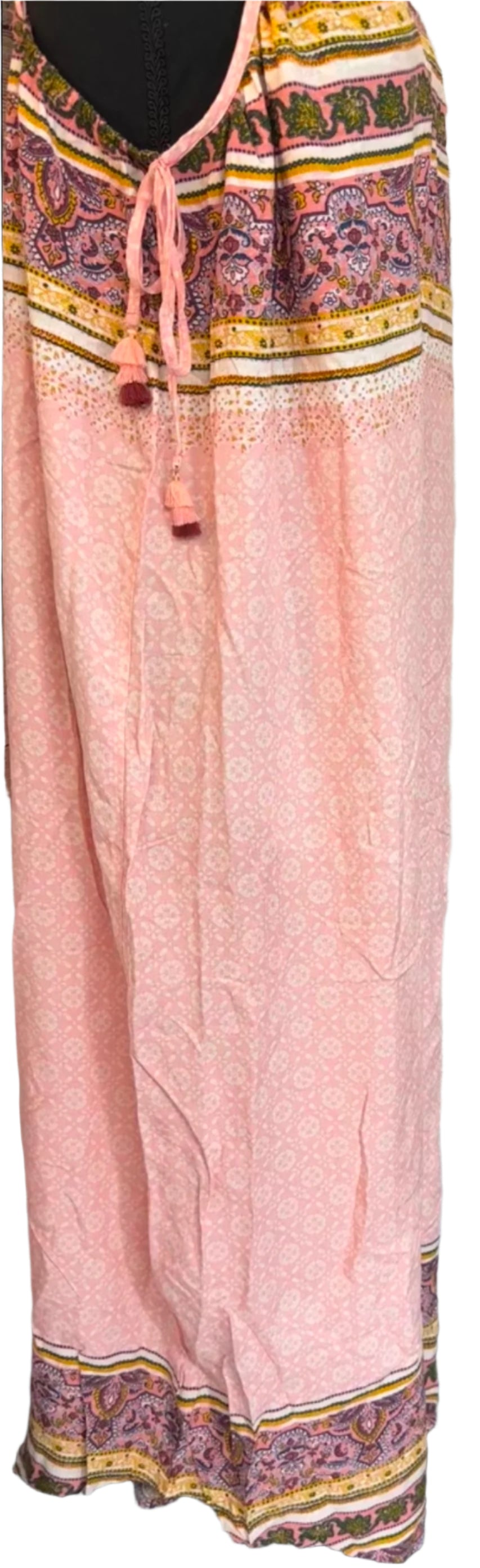 Eyeshadow Junior's Spaghetti Strap Button Sack Jumpsuit Size XL NWT