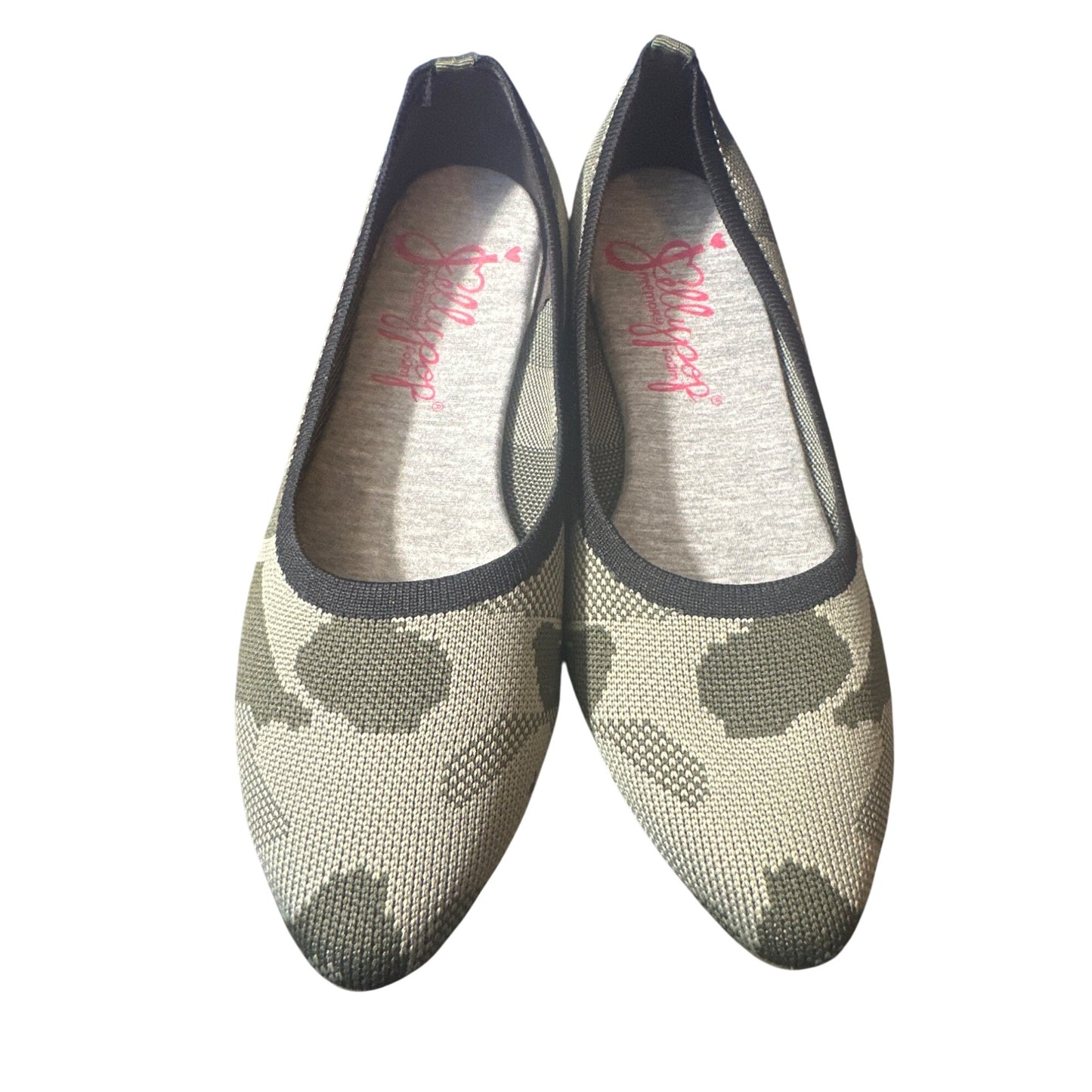 Jellypop Champs Flats Women's Shoes Camo Green Knitted  Size 9.5M