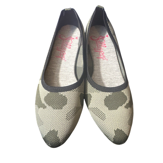 Jellypop Champs Flats Women's Shoes Camo Green Knitted  Size 9.5M