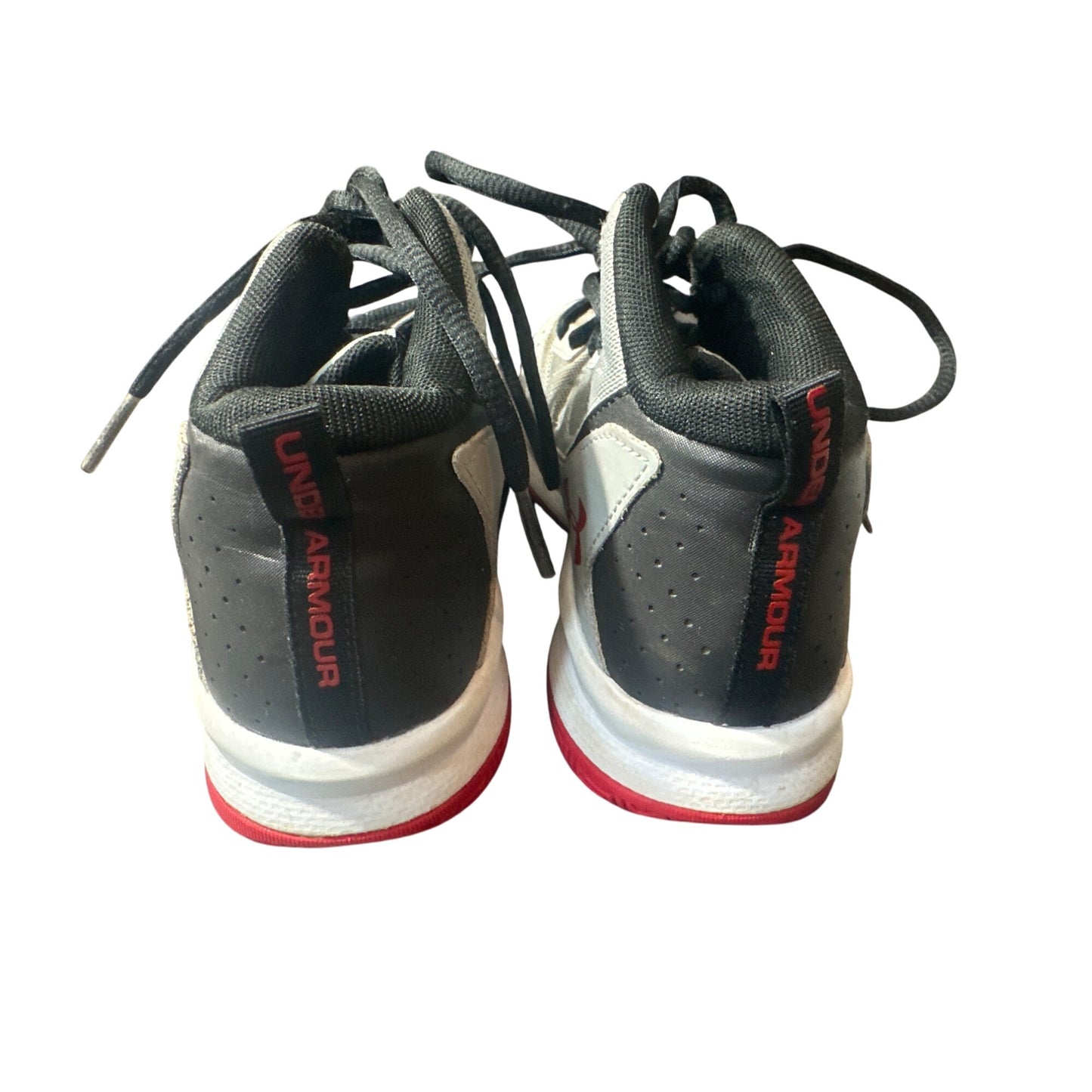 Under Armour Jet Mid BGS Gray/Red Size 3Y-Pre-Owned