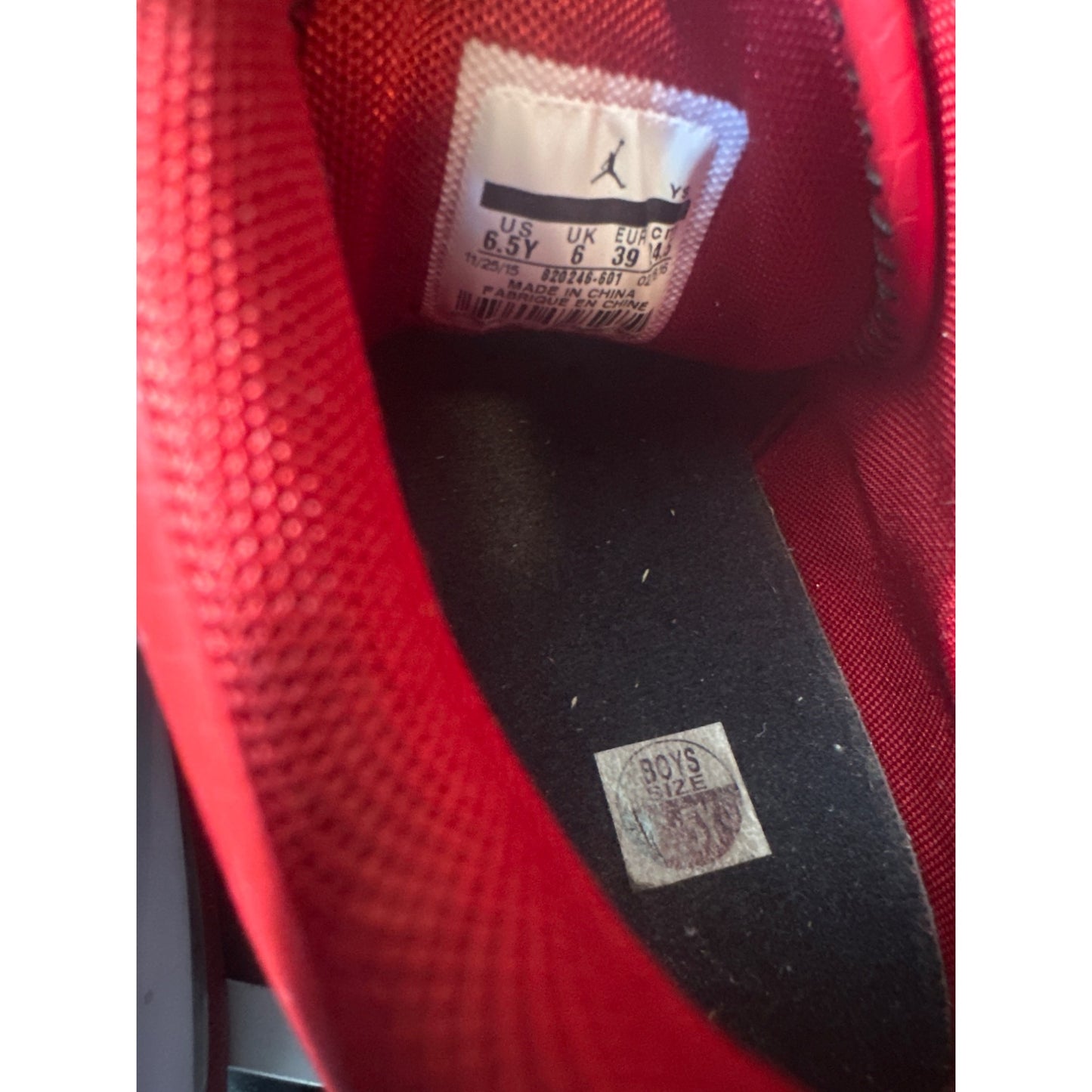 Jordan Flight Origin 3 GS 'Gym Red' Size 6.5Y-Pre-Owned