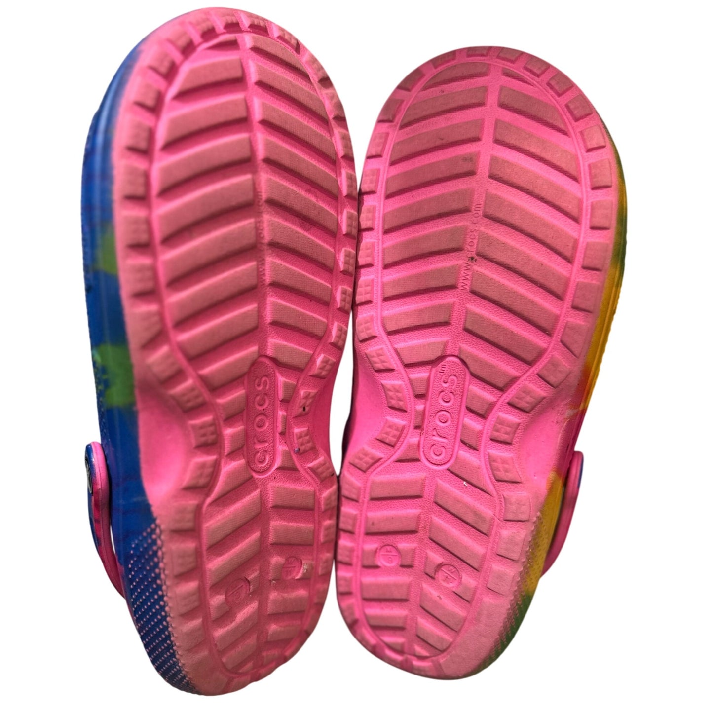 Crocs Classic Lined Tie Dye Clog 206341-6RW Electric Pink/Multi - 11 Women/9 Men