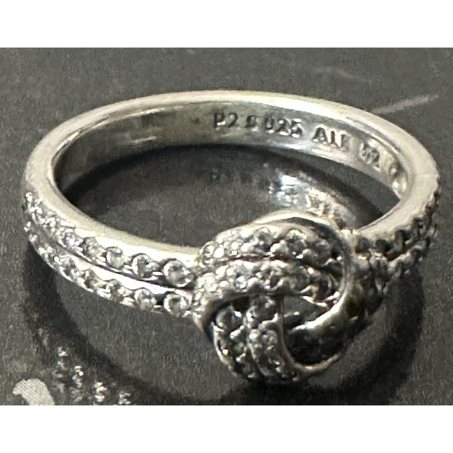 Pandora Sterling Silver Knot Ring Size 6