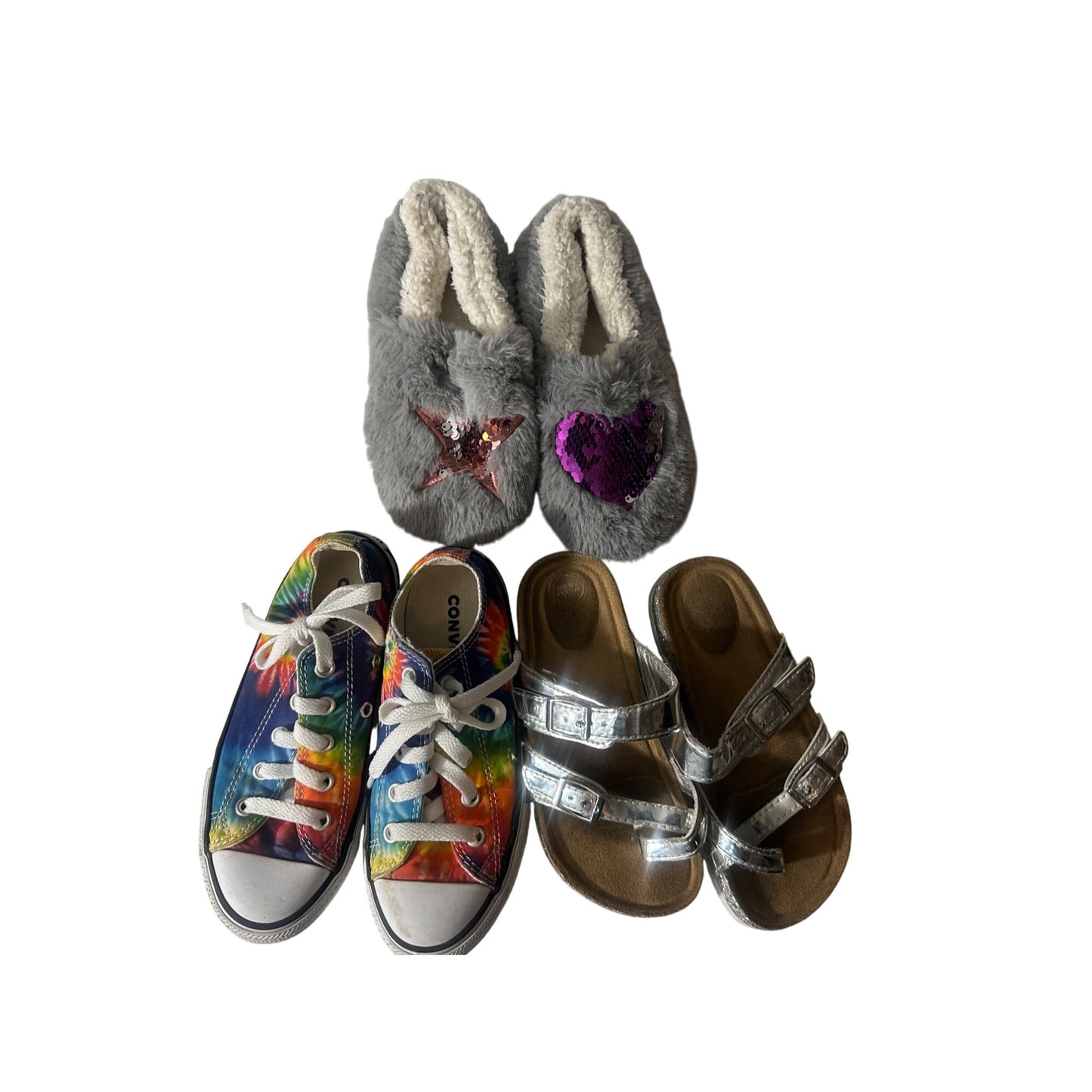 Lot Of Pairs Of Girls Shoes Size 12-, Bedroom SlideOn Shoes, Sneakers, Sandals