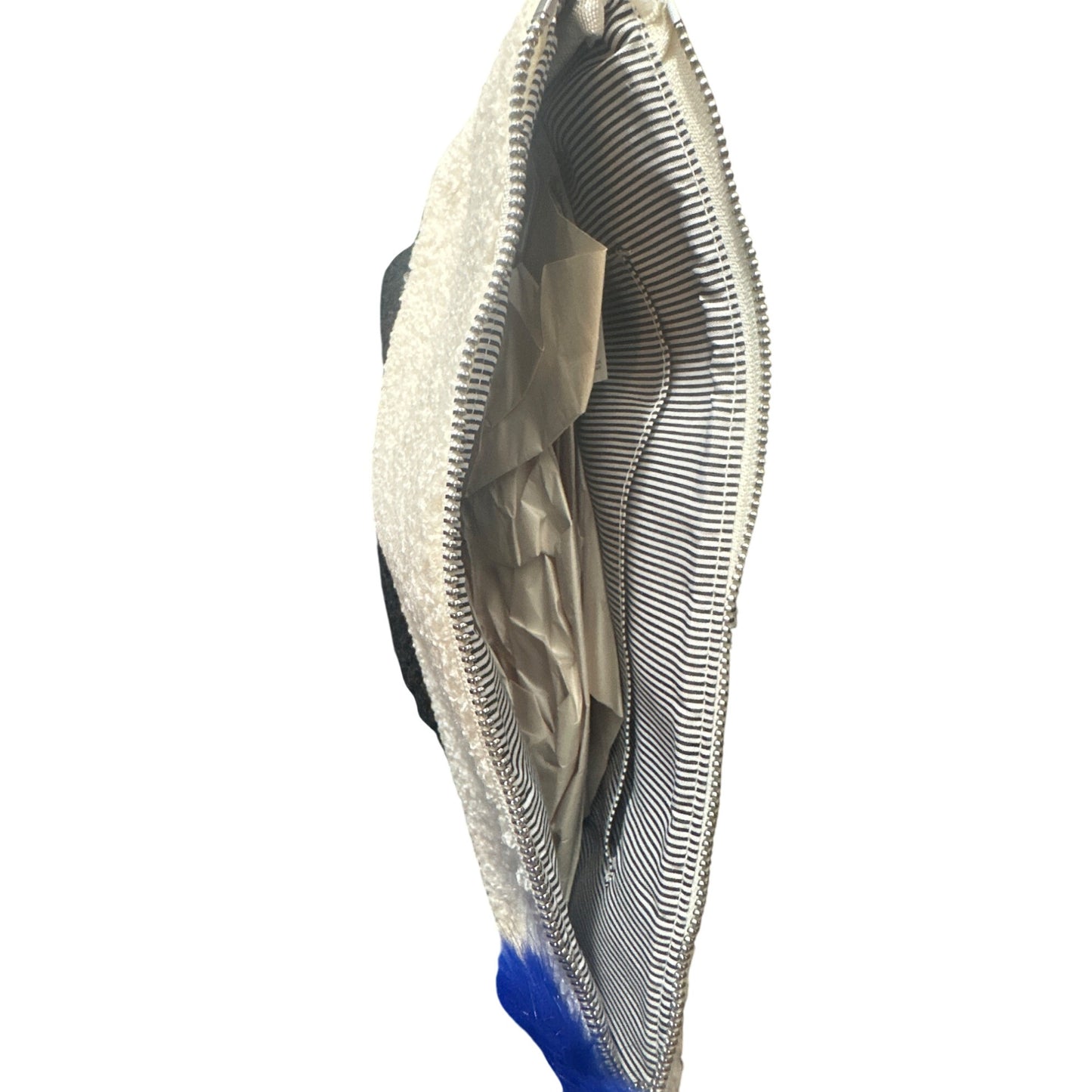 Old Navy Two-Tone Patchwork Sherpa Clutch Purse for Women