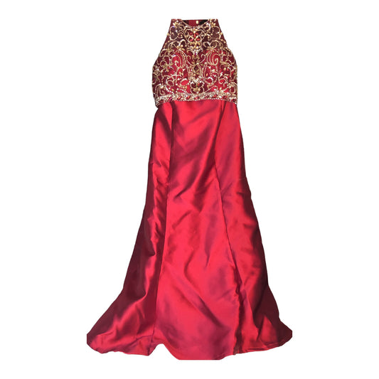 Strapless Dancing Queen Red Special Occasion Dress Mermaid Style with beaded T-Back cover cardigan