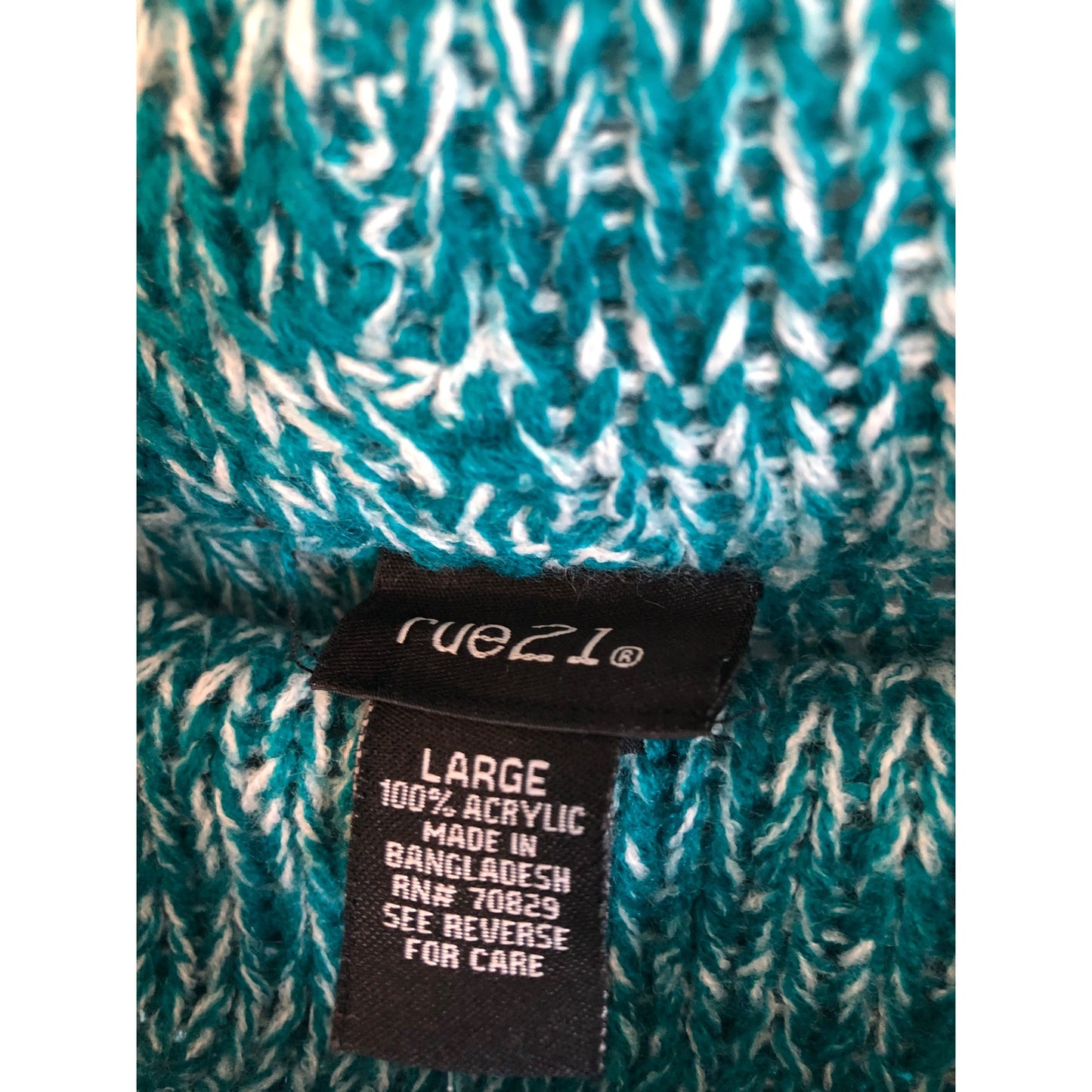 Rue 21 Women’s Draw String Cowl Neck And Front Pocket Sweater Size L-Pre-Owned