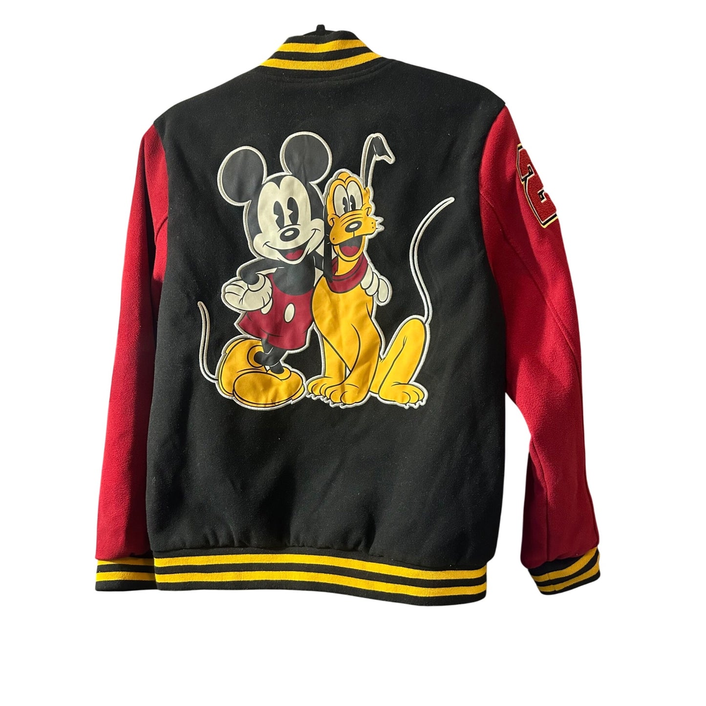 Mickey Mouse and Pluto Varsity Jacket for Adults