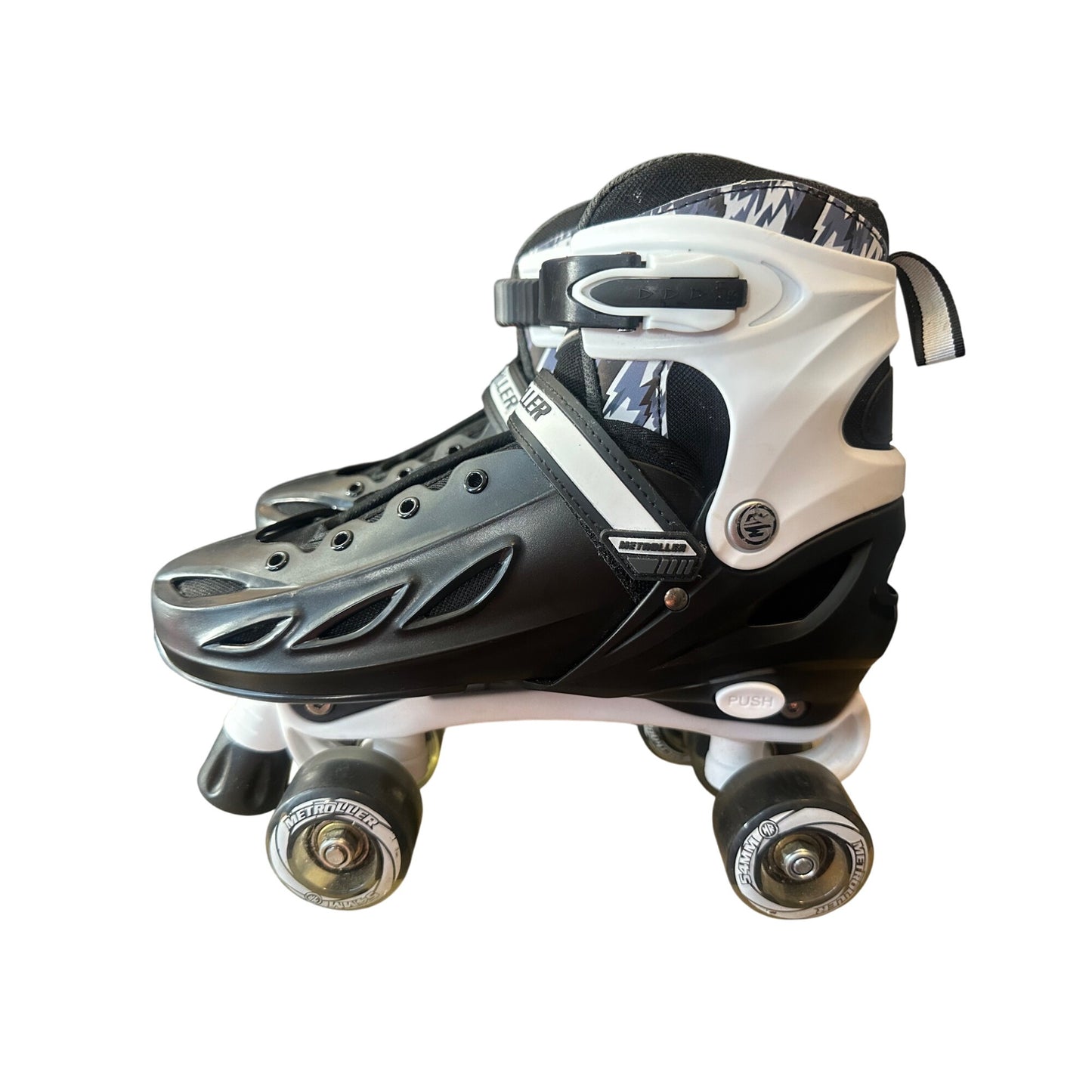 METROLLER Roller Skates Unisex Adjustable Large-Youth & Adult (4-7 Men/5-8 Women) Roller skates with Light up Wheels-Pre-Owned