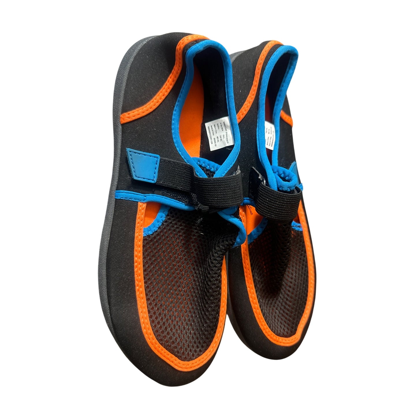 Wonder Nation Youth Boys Beach Water Swim Shoes Black Orange Blue Size 6-Pre-Owned