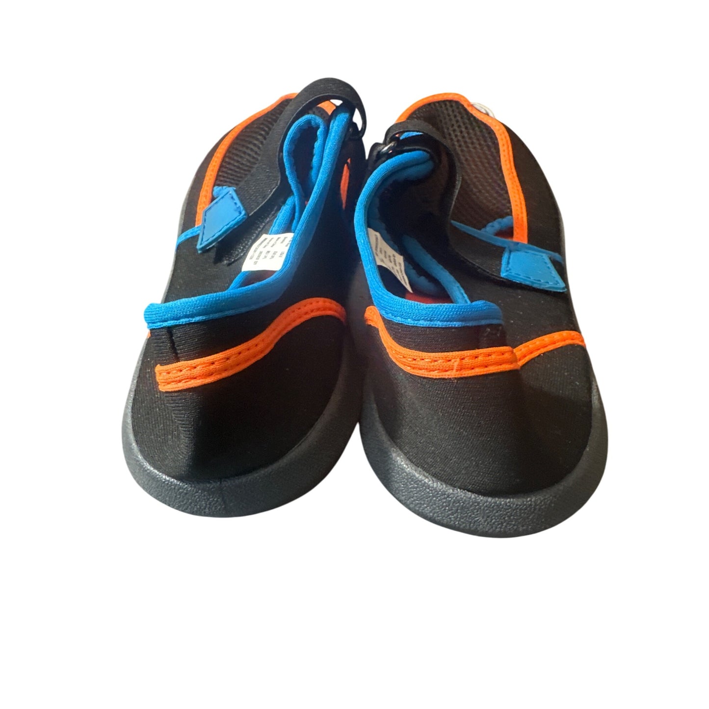 Wonder Nation Youth Boys Beach Water Swim Shoes Black Orange Blue Size 6-Pre-Owned