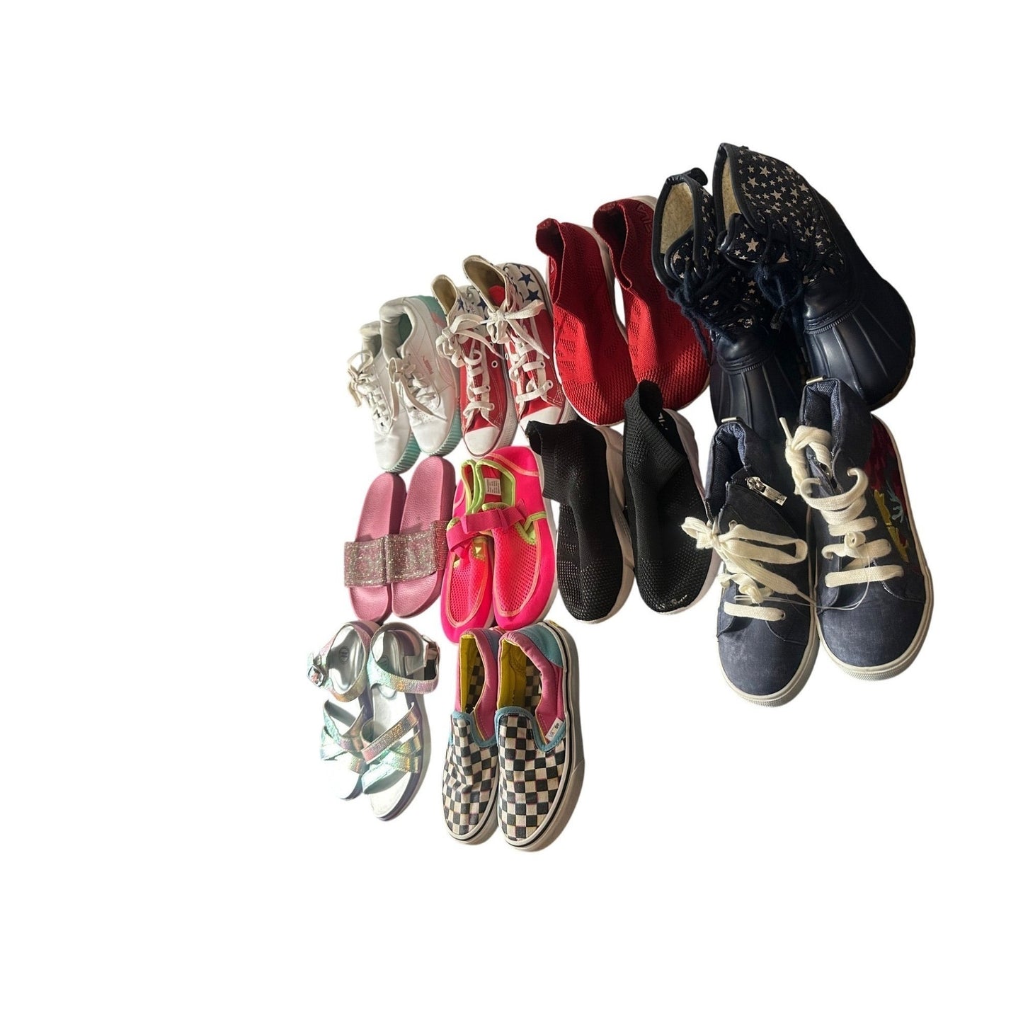 Lot Of 10 Pairs Of Girls Shoes Size 13-, Bedroom Sneakers, Sandals