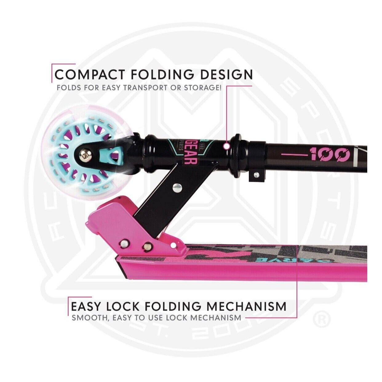 RIZE 100 Foldable Scooter-Light-up 100 mm Wheels-(NEW IN SEALED BOX!) - Variety Sales Etc.