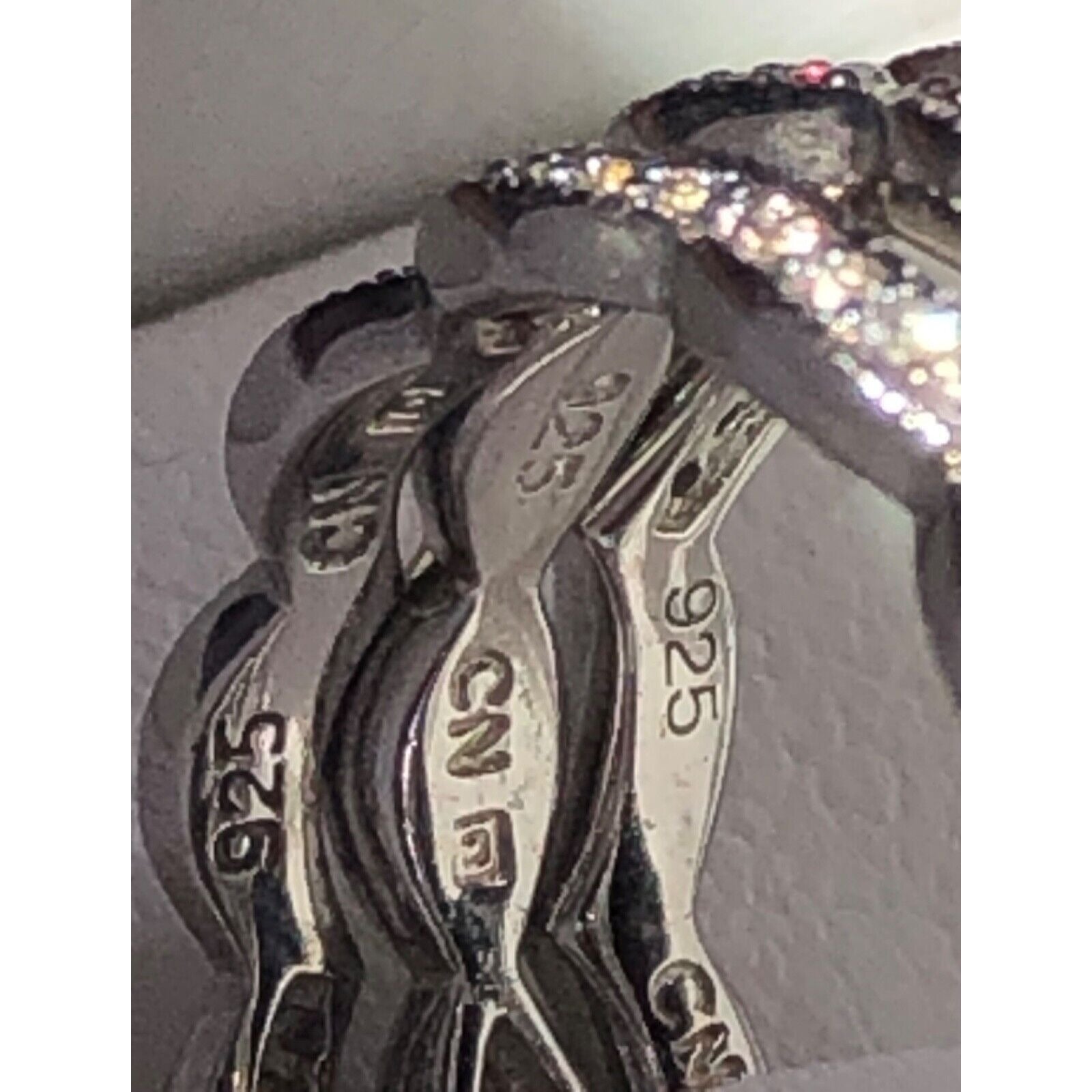 Sofia B. Women's Sterling Silver Created Ruby 3-Ring Set - White - Variety Sales Etc.