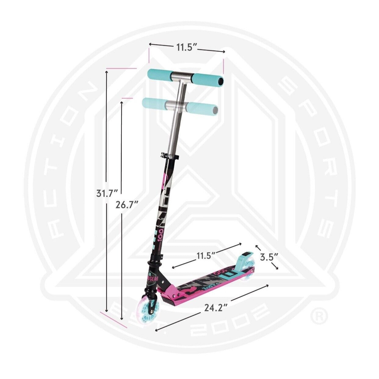 RIZE 100 Foldable Scooter-Light-up 100 mm Wheels-(NEW IN SEALED BOX!) - Variety Sales Etc.