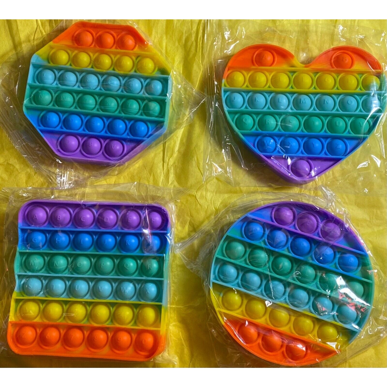 Rainbow Push Bubble Pop Stress Relieving Toy - Variety Sales Etc.